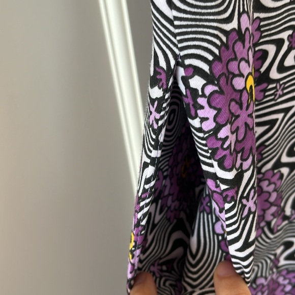 BNWT Nooworks Greta Haze Dress, XS Purple Multicolor Short Sleeve w/Pockets - Picture 5 of 9